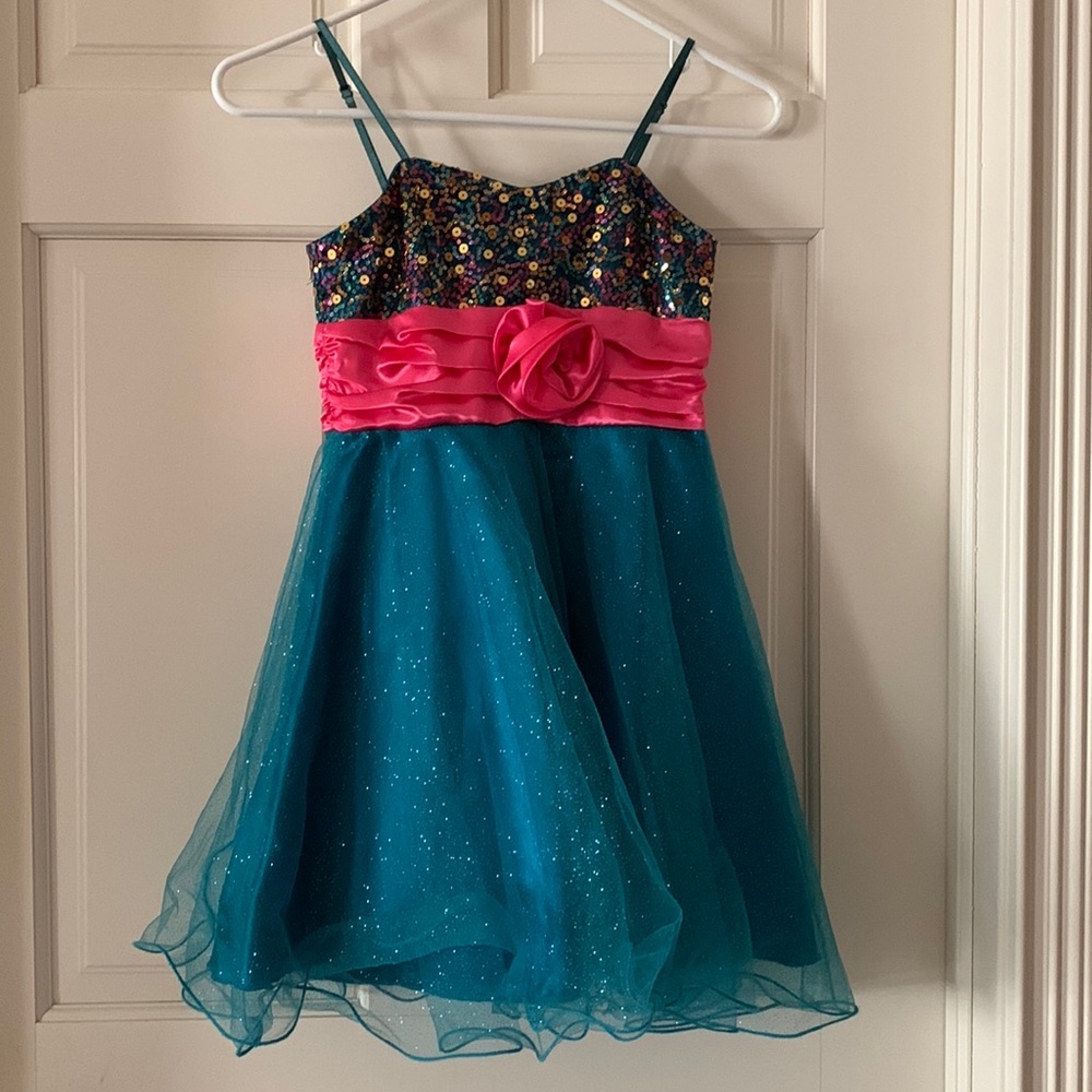 Girls Fancy Party Dress, sz 10 by Un Deux Trois